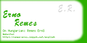 erno remes business card