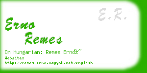 erno remes business card